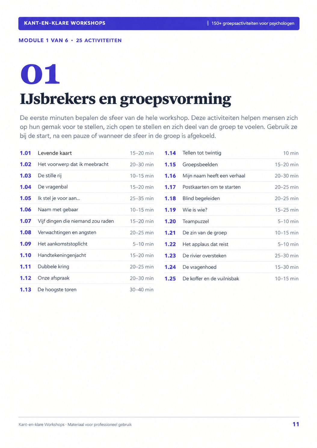 Kant-en-klare Workshops — voorbeeld 3
